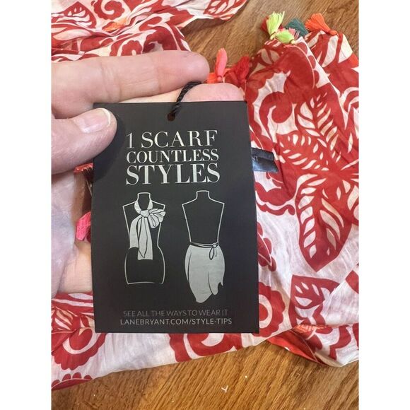 New Lane Bryant Scarf Wrap Saronge Cover up Colorful Vacation Spring Break - Picture 1 of 4